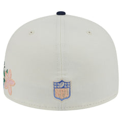 Dallas Cowboys New Era Tonal Florals 59FIFTY Fitted Hat Cream/Navy
