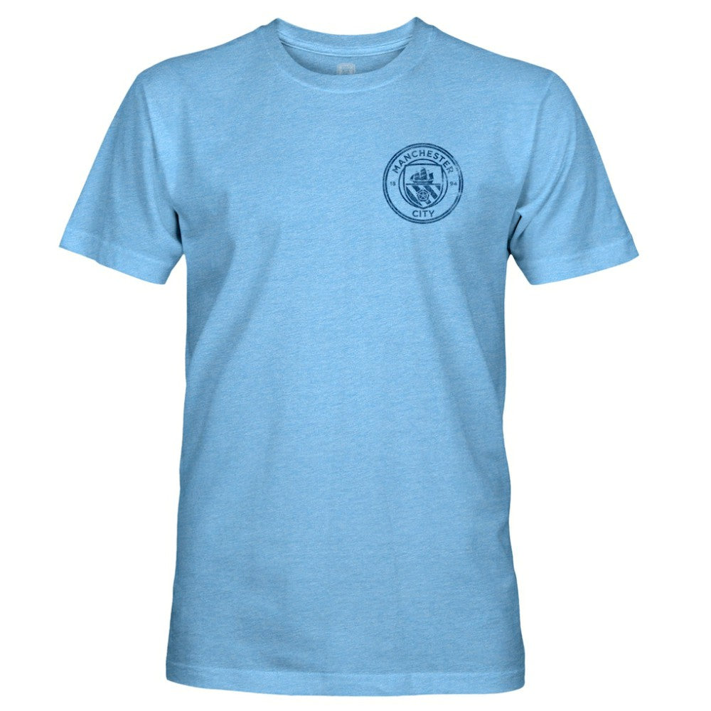 Manchester City 1863FC Mono Badge Retro Tri-Blend T-Shirt Sky Blue sale