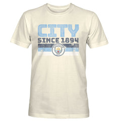 Manchester City 1863FC Retro Stripes T-Shirt Tan shop
