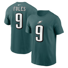 Nick Foles Philadelphia Eagles Retired Player Name & Number T-Shirt Midnight Green