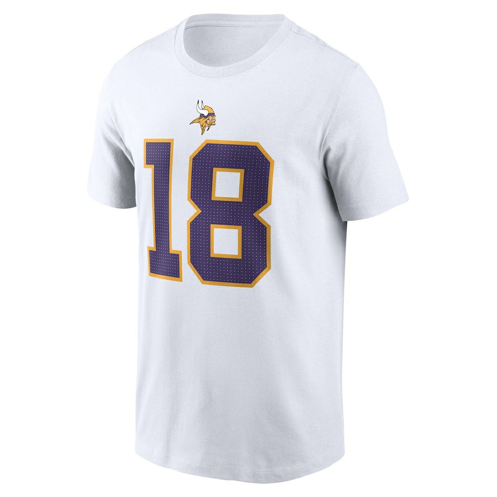 Justin Jefferson Minnesota Vikings Name & Number T-Shirt White