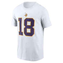 Justin Jefferson Minnesota Vikings Name & Number T-Shirt White