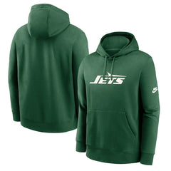New York Jets Rewind Club Logo Pullover Hoodie Green