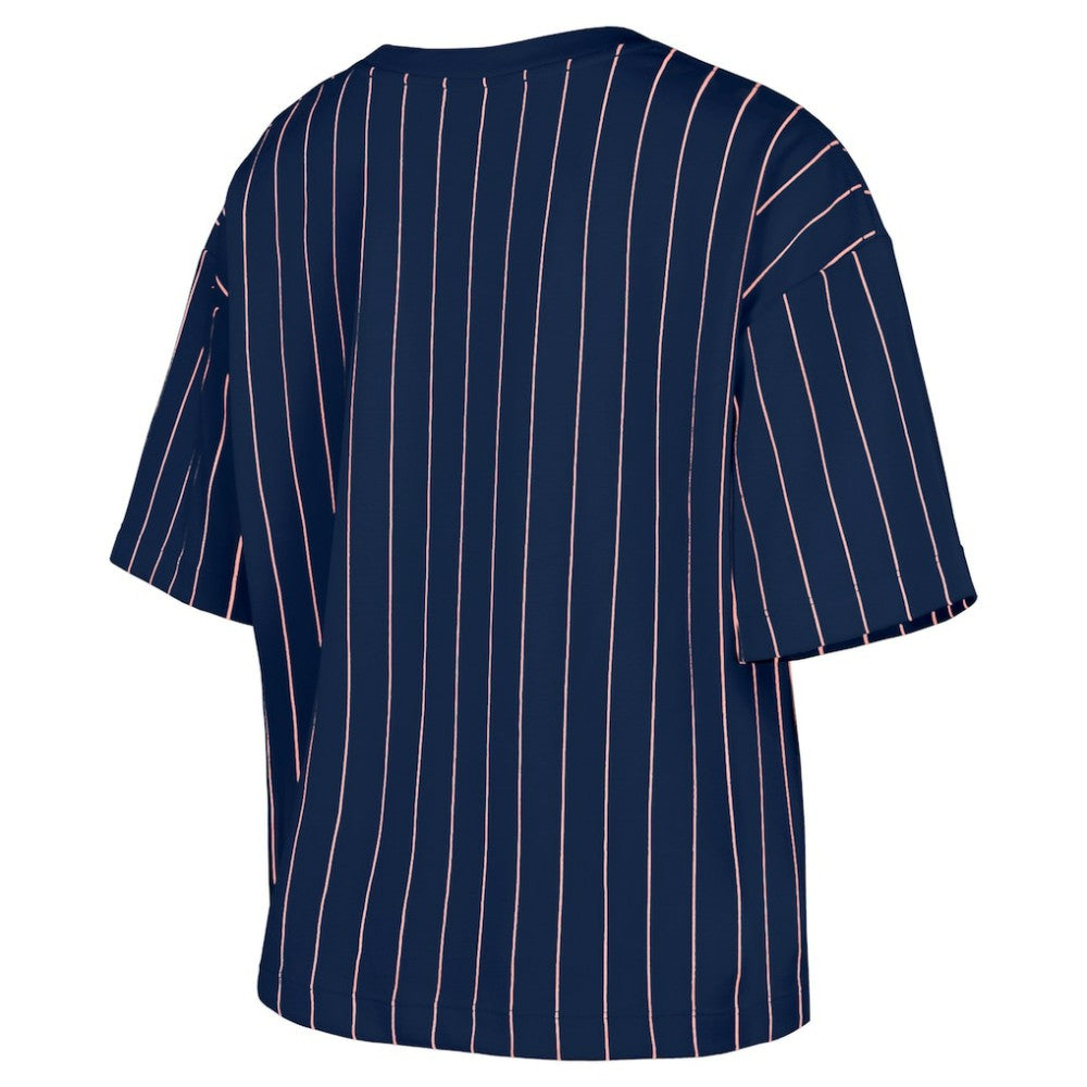 Washington Nationals New Era Women's 2025 City Connect Pinstripe T-Shirt - Navy T-shirts