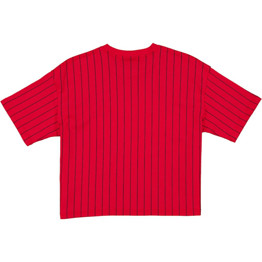 Chicago White Sox New Era Women's 2025 City Connect Pinstripe T-Shirt - Red/Black T-shirts
