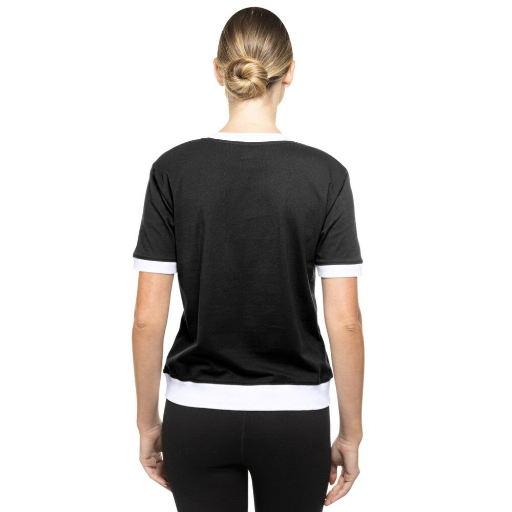 San Francisco Giants New Era Women's 2025 City Connect Rhinestone V-Neck T-Shirt - Black T-shirts
