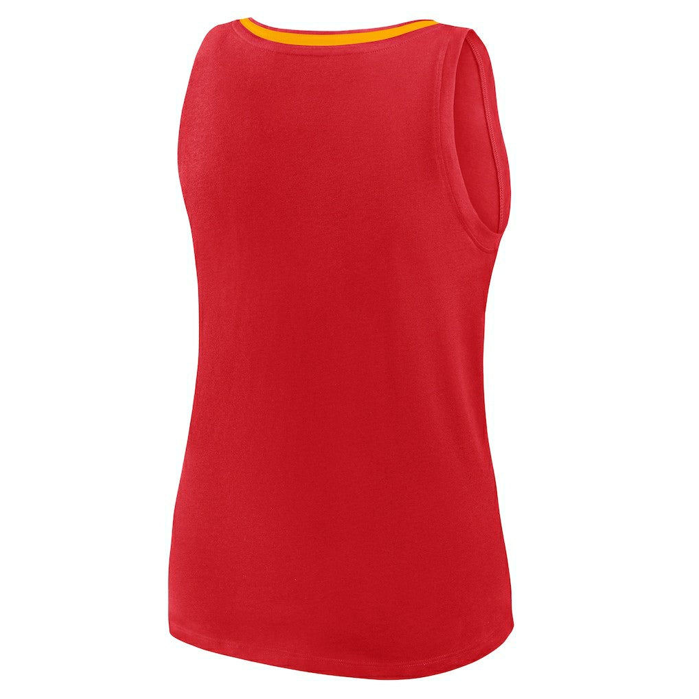 Kansas City Chiefs Logo Athletic Women's Plus Size Stellar Win V-Neck Tank Top Red