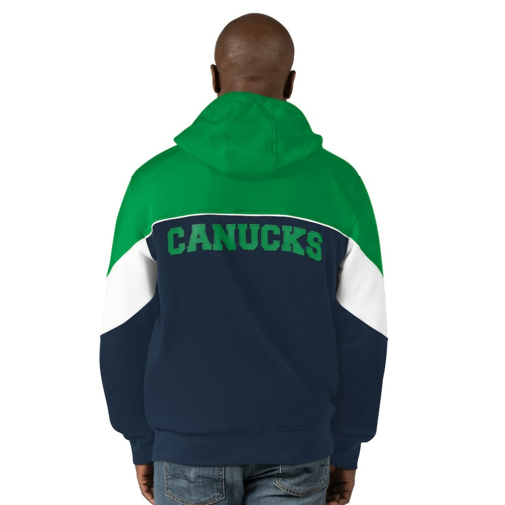 NHL Vancouver Canucks Starter Power Forward Full-Zip Hoodie - Navy/Green