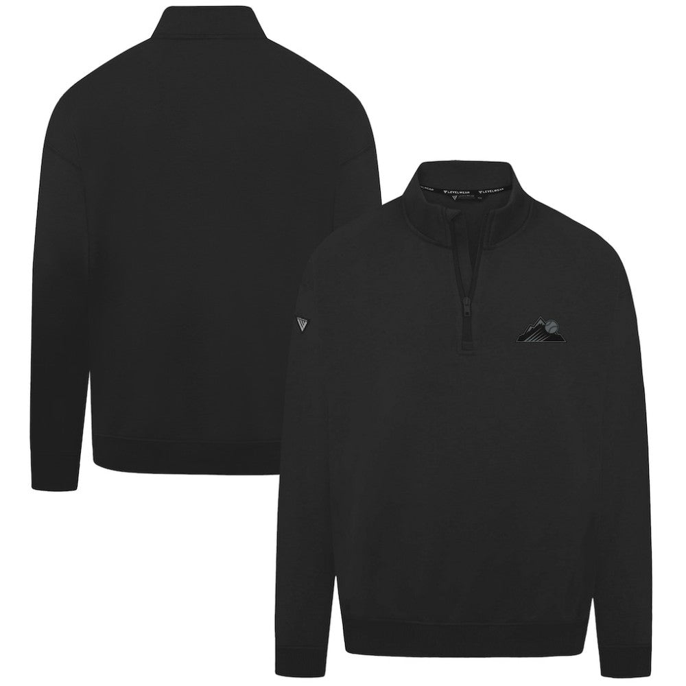 Colorado Rockies Levelwear Murray Nightfall Quarter-Zip Top - Black Tops