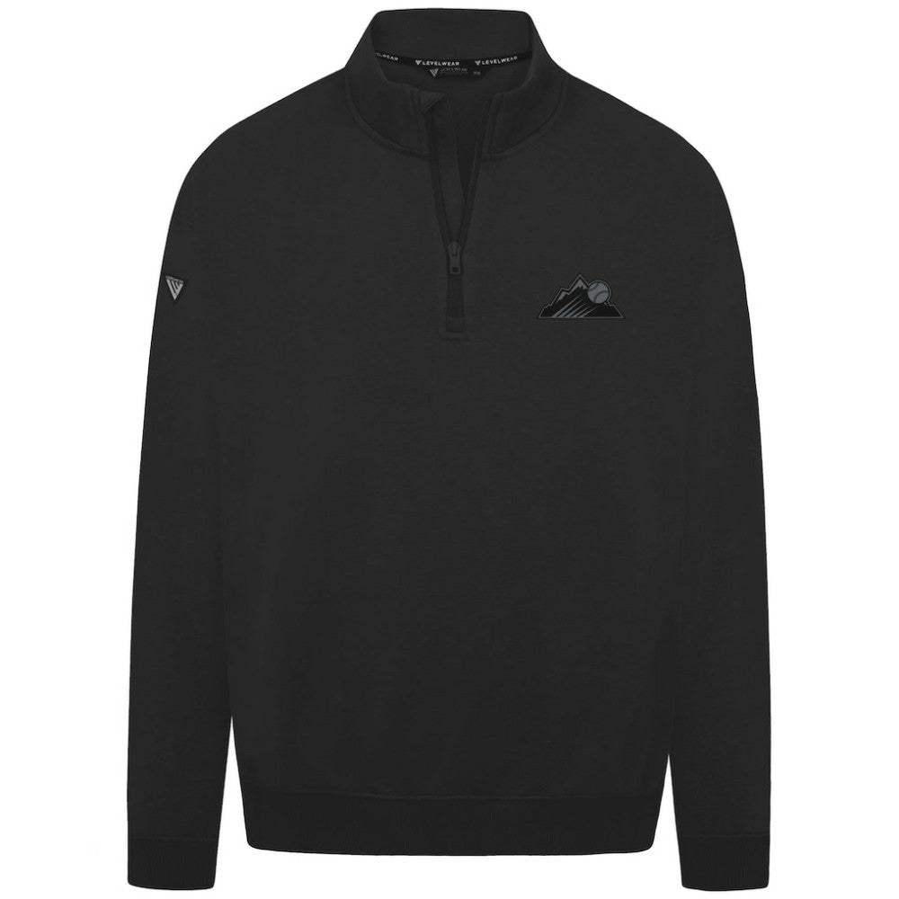 Colorado Rockies Levelwear Murray Nightfall Quarter-Zip Top - Black Tops