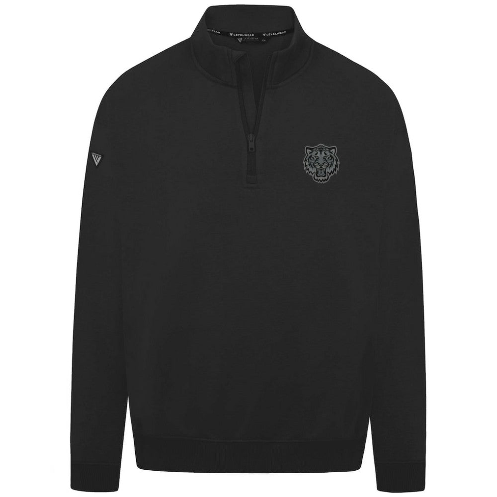 Detroit Tigers Levelwear Murray Nightfall Quarter-Zip Top - Black Tops