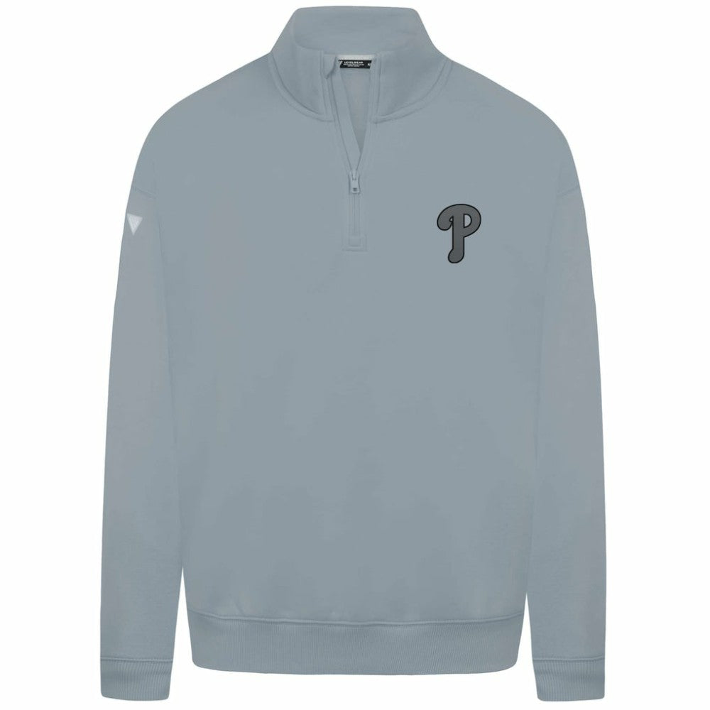 Philadelphia Phillies Levelwear Murray Nightfall Quarter-Zip Top - Gray Tops