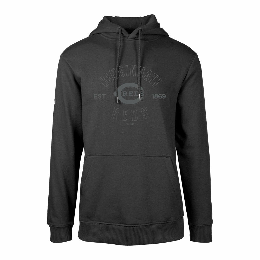 Cincinnati Reds Levelwear Podium Abyssal Pullover Hoodie - Black Hoodies