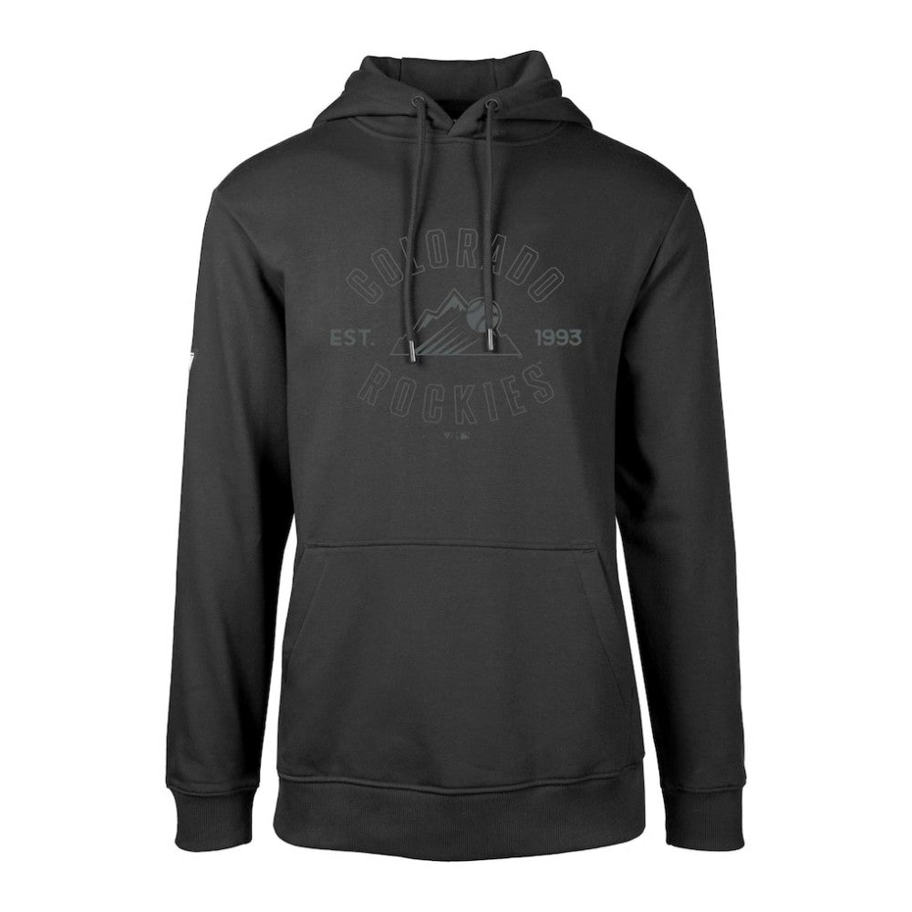 Colorado Rockies Levelwear Podium Abyssal Pullover Hoodie - Black Hoodies