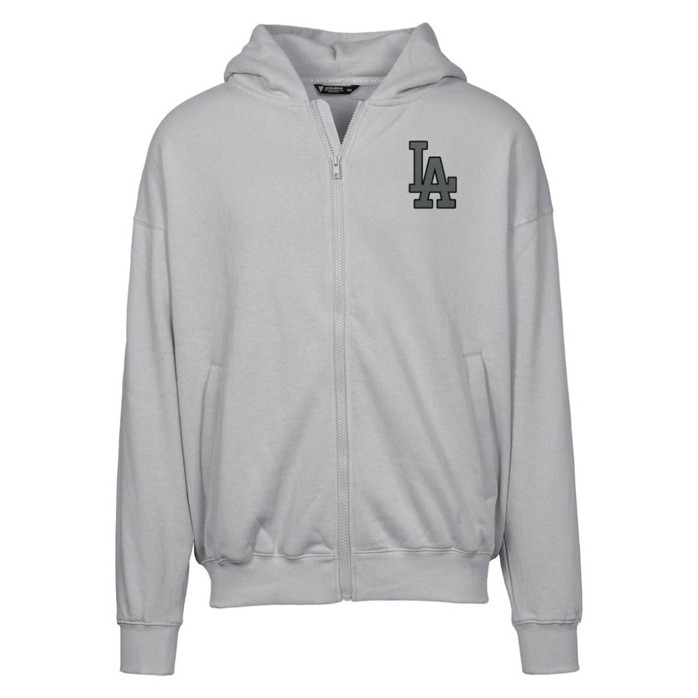 Los Angeles Dodgers Levelwear Uphill Abyssal Full-Zip Hoodie - Gray Hoodies