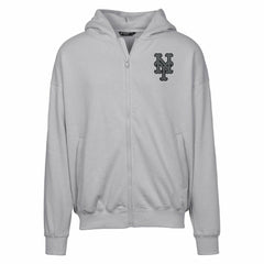 New York Mets Levelwear Uphill Abyssal Full-Zip Hoodie - Gray Hoodies