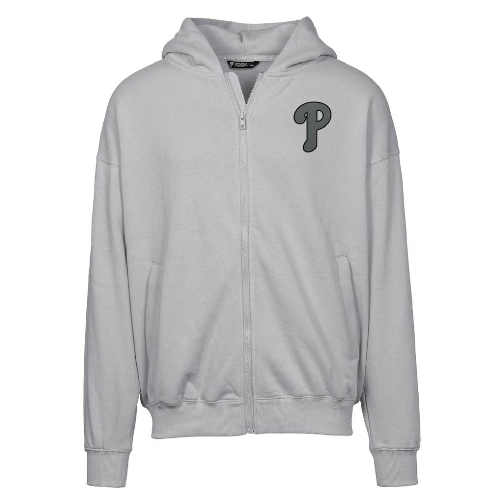 Philadelphia Phillies Levelwear Uphill Abyssal Full-Zip Hoodie - Gray Hoodies