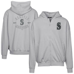 Seattle Mariners Levelwear Uphill Abyssal Full-Zip Hoodie - Gray Hoodies