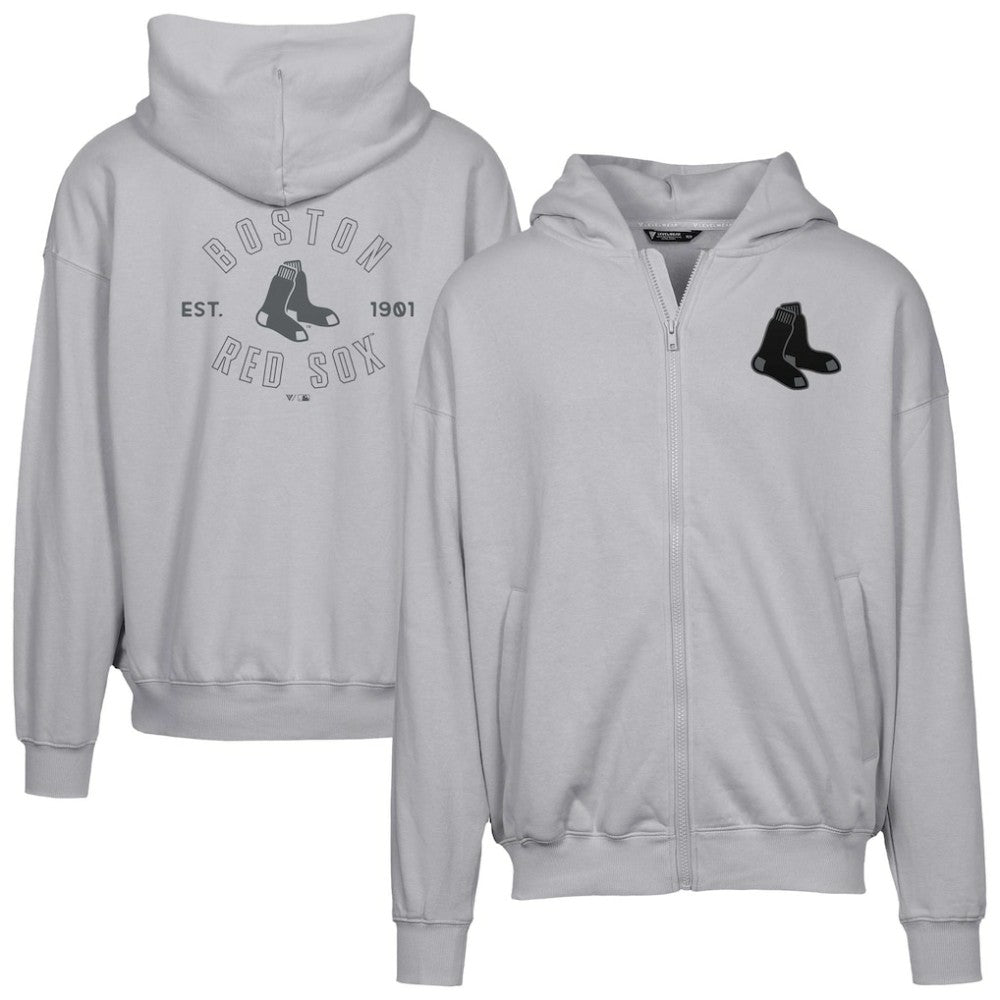 Boston Red Sox Levelwear Uphill Abyssal Full-Zip Hoodie - Gray Hoodies