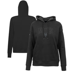 New York Mets Levelwear Women's Adorn Darkmoon Pullover Hoodie - Black Hoodies