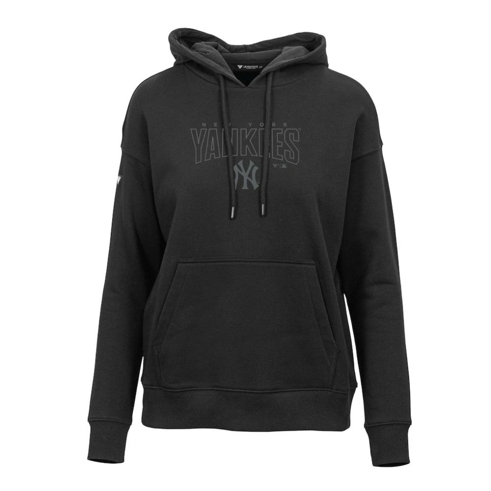 New York Yankees Levelwear Women's Adorn Darkmoon Pullover Hoodie - Black Hoodies