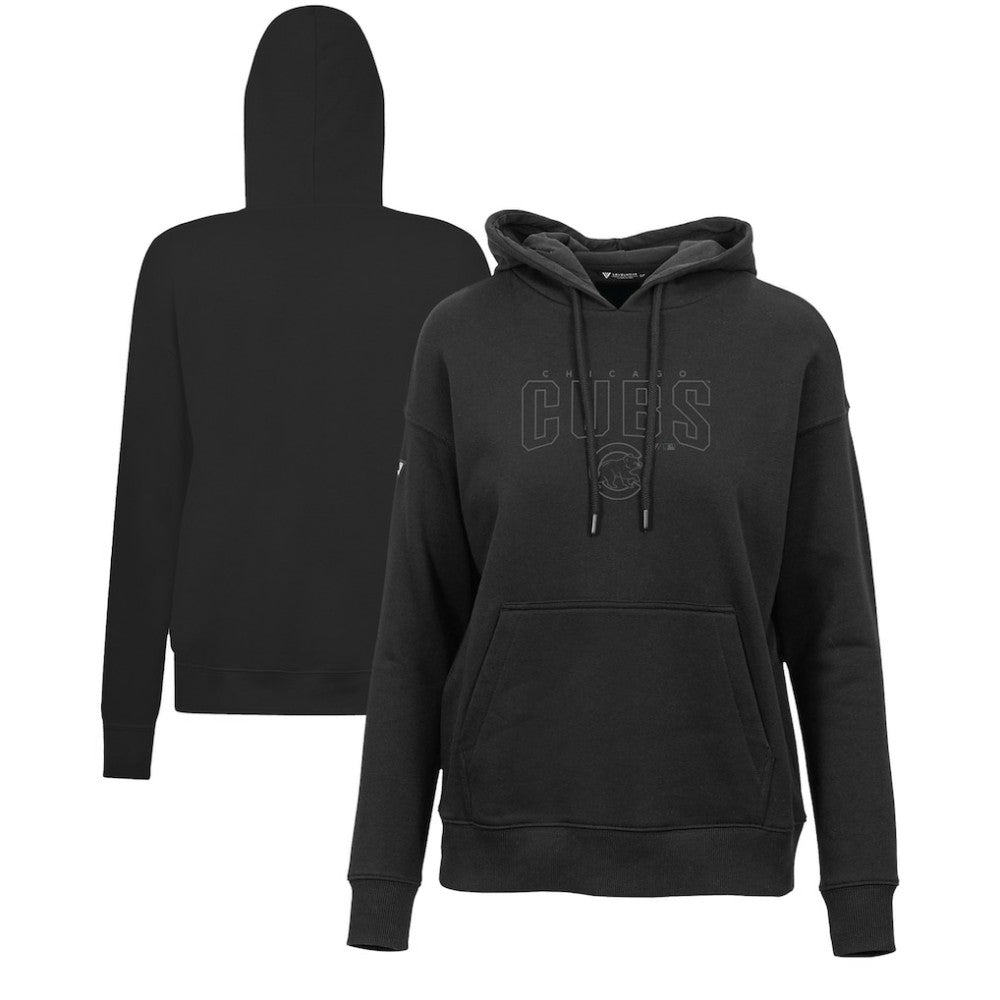 Chicago Cubs Levelwear Women's Adorn Darkmoon Pullover Hoodie - Black Hoodies