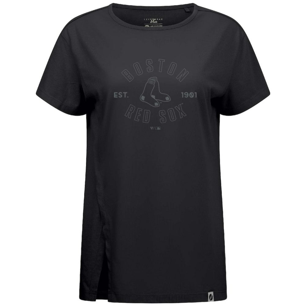 Boston Red Sox Levelwear Women's Influx Abyssal T-Shirt - Black T-shirts
