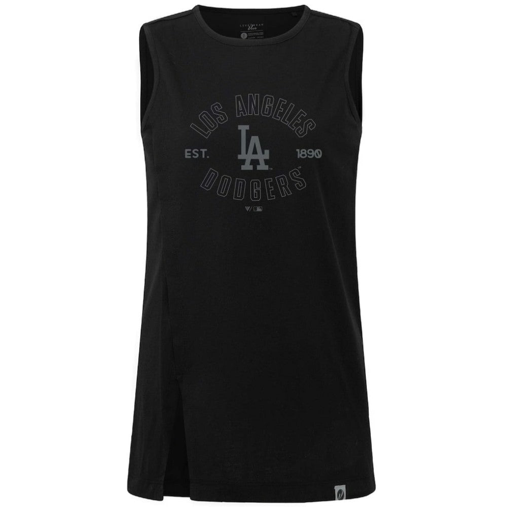 Los Angeles Dodgers Levelwear Women's Influx Abyssal Tank Top - Black Tanks