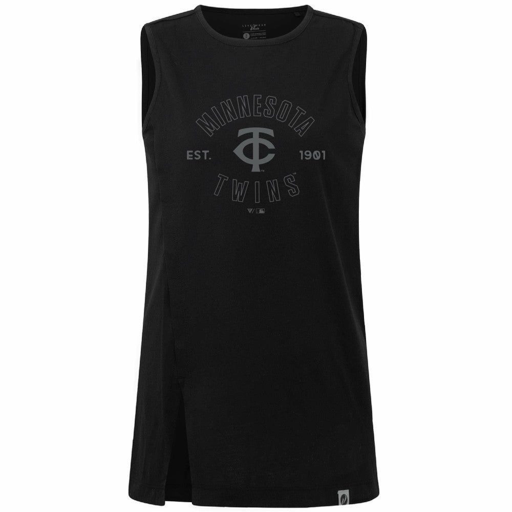 Minnesota Twins Levelwear Women's Influx Abyssal Tank Top - Black Tanks