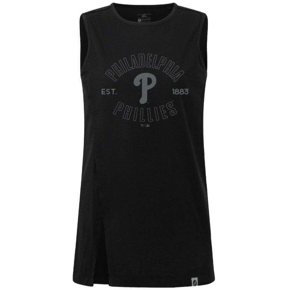 Philadelphia Phillies Levelwear Women's Influx Abyssal Tank Top - Black Tanks