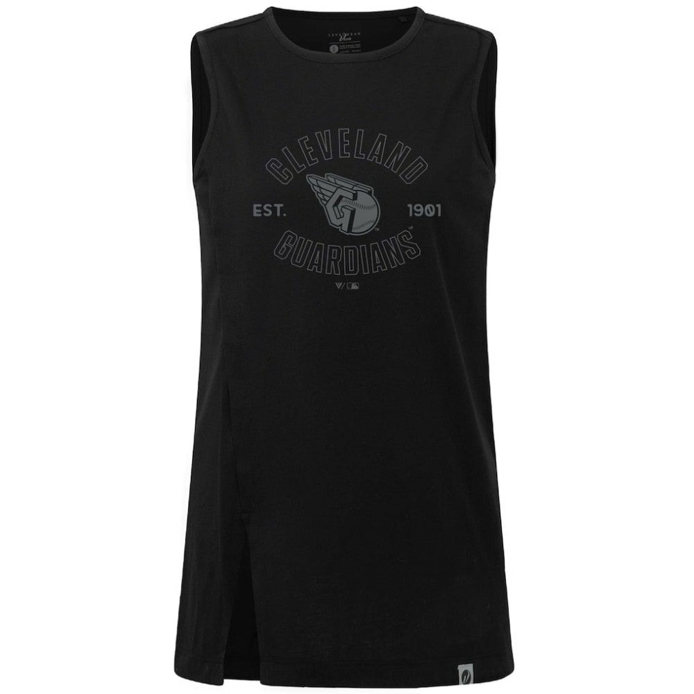 Cleveland Guardians Levelwear Women's Influx Abyssal Tank Top - Black Tanks