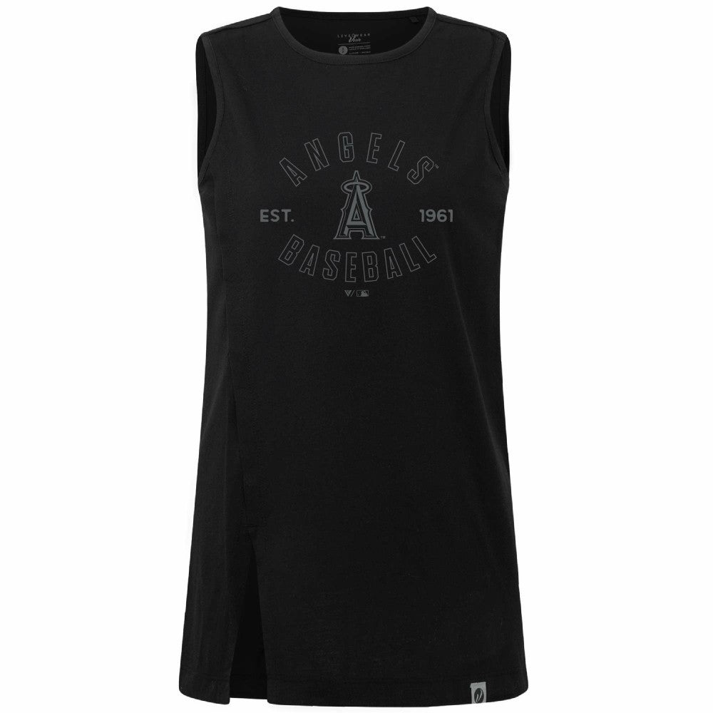 Los Angeles Angels Levelwear Women's Influx Abyssal Tank Top - Black Tanks