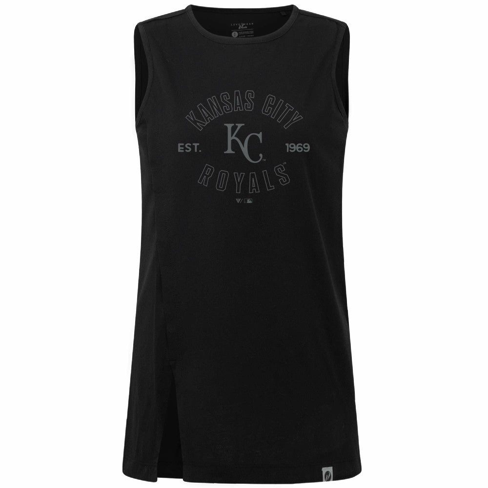 Kansas City Royals Levelwear Women's Influx Abyssal Tank Top - Black Tanks