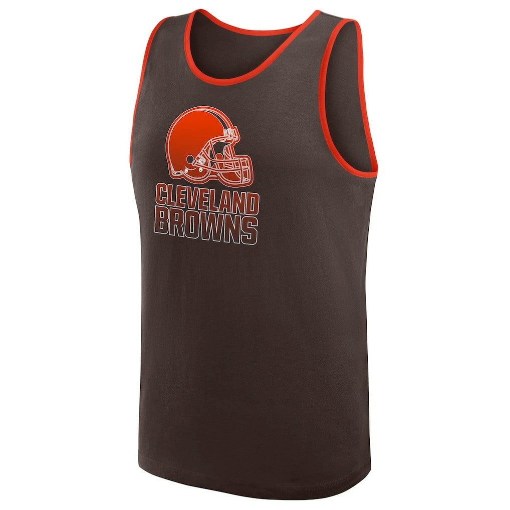 Cleveland Browns Logo Athletic Unmatched Success Tank Top Brown