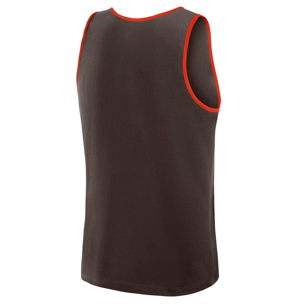 Cleveland Browns Logo Athletic Unmatched Success Tank Top Brown