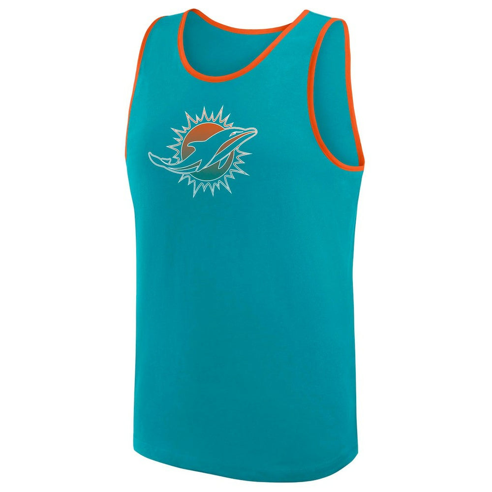 Miami Dolphins Logo Athletic Unmatched Success Tank Top Aqua