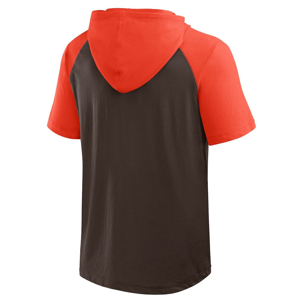Cleveland Browns Logo Athletic Prime Hoodie T-Shirt Brown