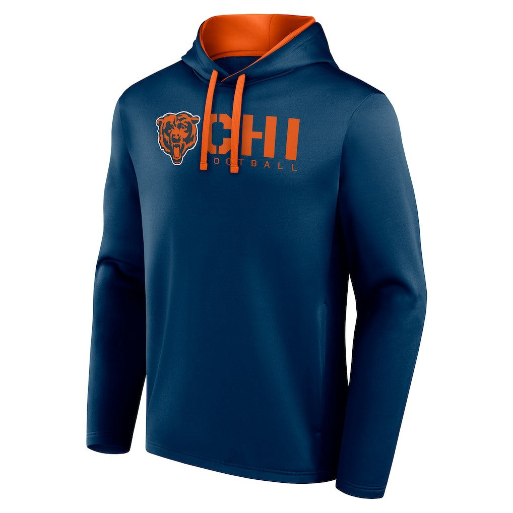 Chicago Bears Logo Athletic Head Start Pullover Hoodie Navy