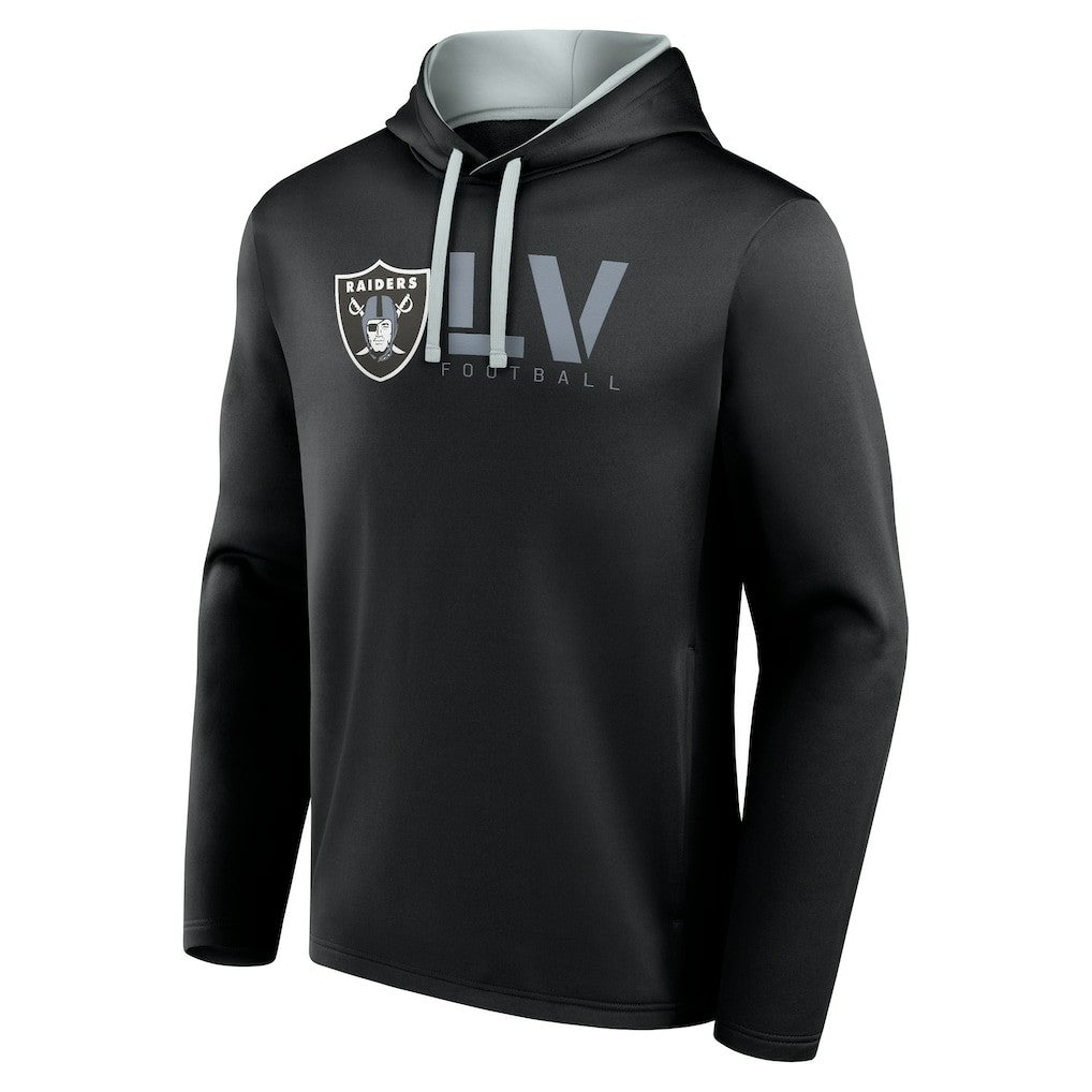 Las Vegas Raiders Logo Athletic Head Start Pullover Hoodie Black