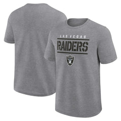 Las Vegas Raiders Logo Athletic Top Notch T-Shirt Heather Gray