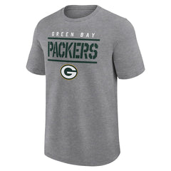 Green Bay Packers Logo Athletic Top Notch T-Shirt Heather Gray