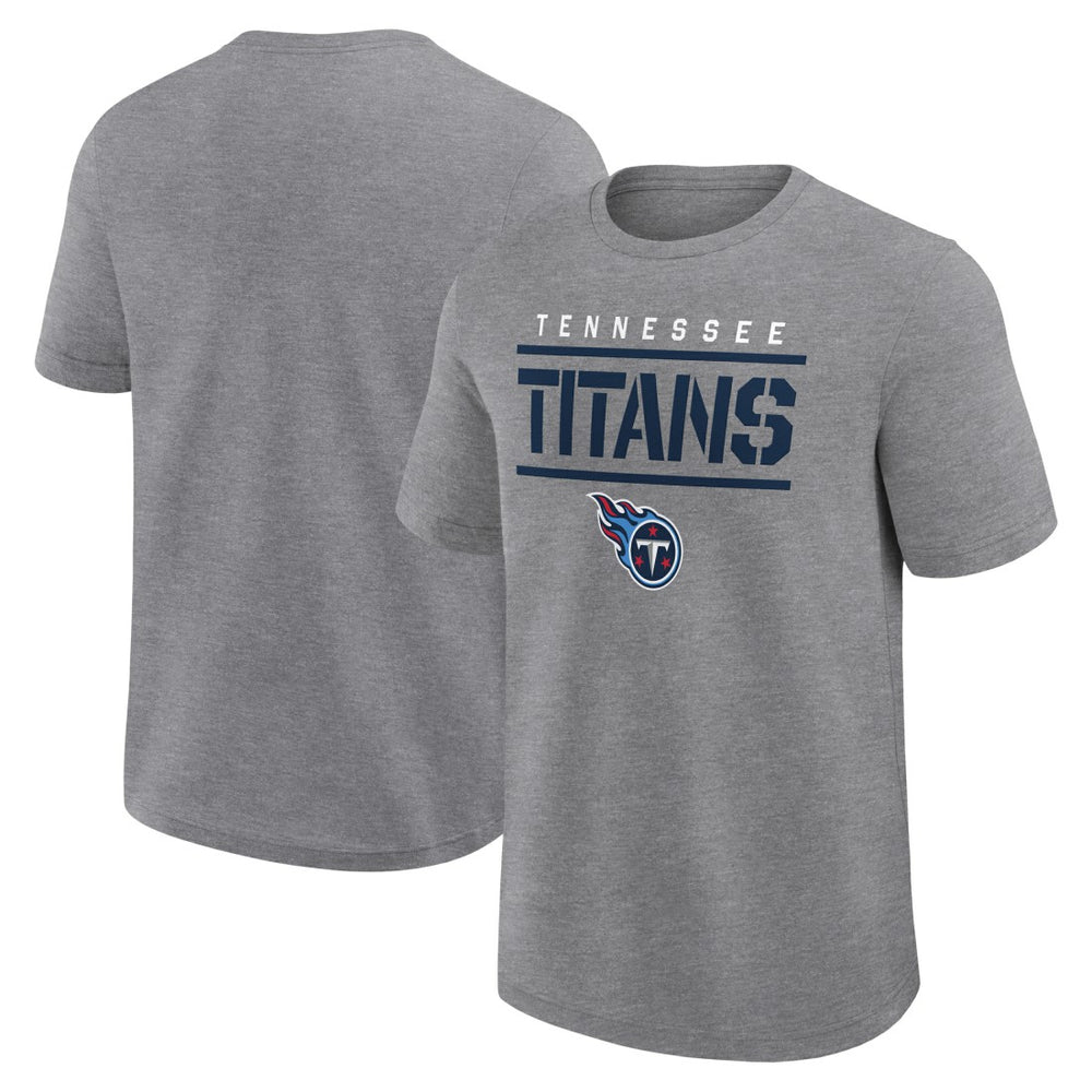 Tennessee Titans Logo Athletic Top Notch T-Shirt Heather Gray