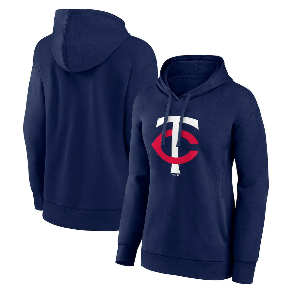 Minnesota Twins Women's Core Logo Pullover Hoodie - Navy Hoodies