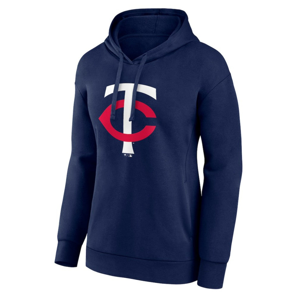 Minnesota Twins Women's Core Logo Pullover Hoodie - Navy Hoodies