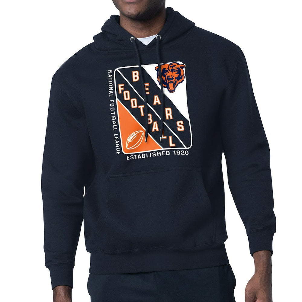 Chicago Bears Starter Shield Logo Pullover Hoodie Navy