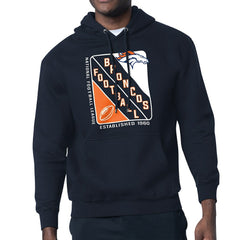 Denver Broncos Starter Shield Logo Pullover Hoodie Navy