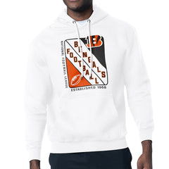 Cincinnati Bengals Starter Shield Logo Pullover Hoodie White