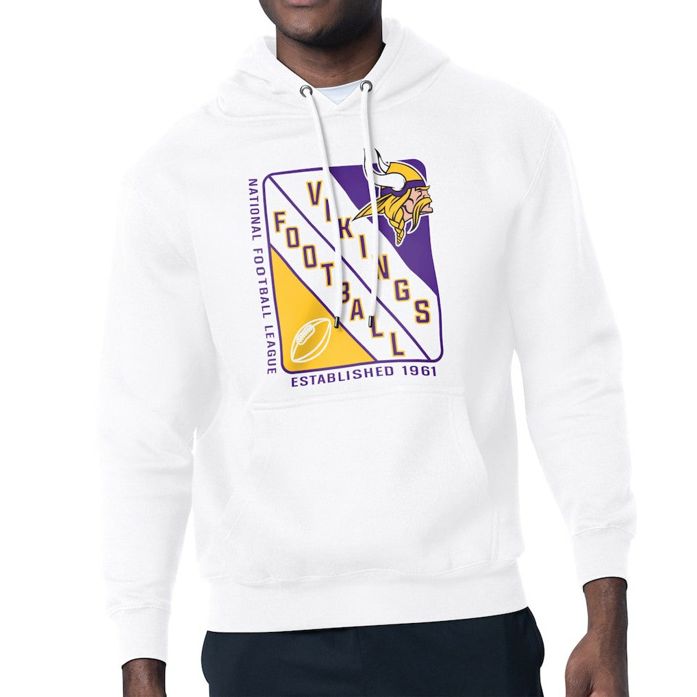 Minnesota Vikings Starter Shield Logo Pullover Hoodie White