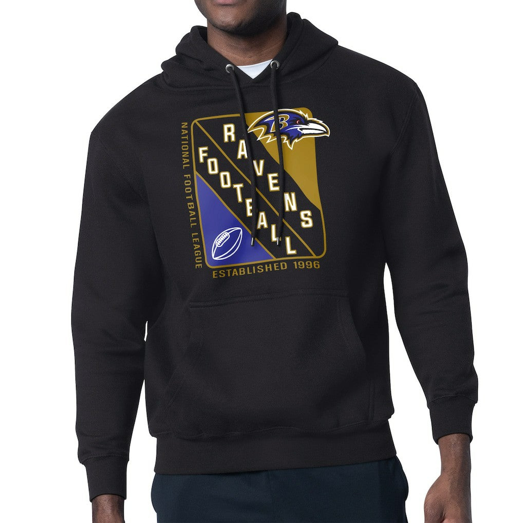 Baltimore Ravens Starter Shield Logo Pullover Hoodie Black