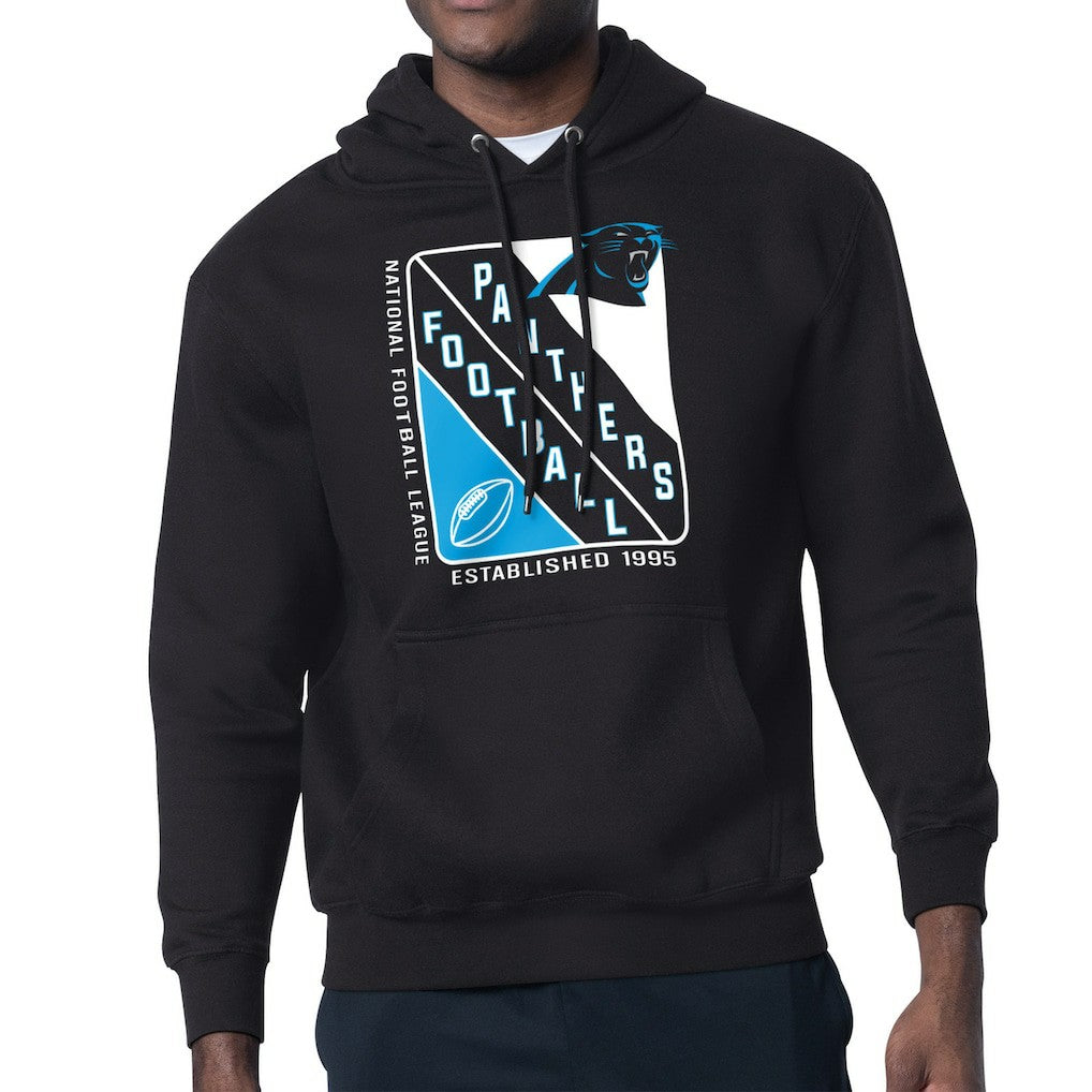 Carolina Panthers Starter Shield Logo Pullover Hoodie Black